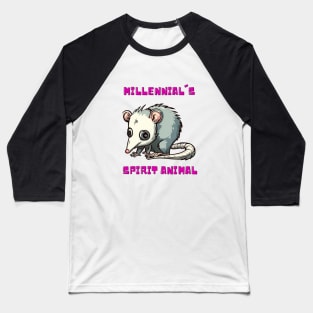Possum Spirit Animal Baseball T-Shirt